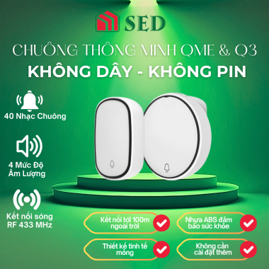 Chuông cửa không dây không pin thông minh Q3 tiện lợi