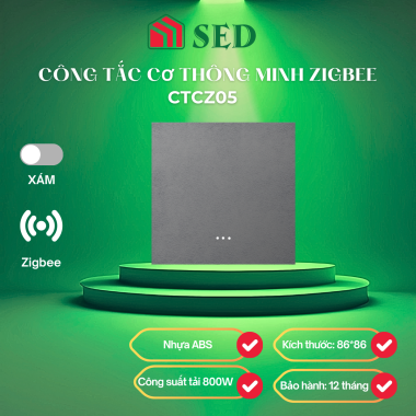 Công tắc cơ Zigbee DOFA SMART thông minh màu xám 1 nút