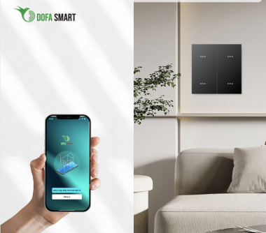 Công tắc cơ thông minh Zigbee DOFA SMART màu đen 4 nút