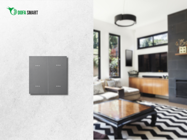 Công tắc cơ thông minh Zigbee DOFA SMART màu xám 4 nút