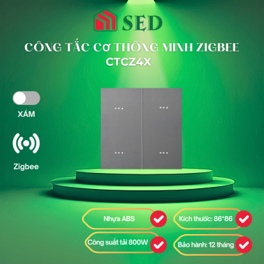 Công tắc cơ thông minh Zigbee DOFA SMART màu xám 4 nút