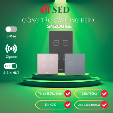 Công tắc cảm ứng Hera kết nối zigbee