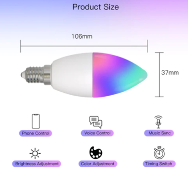 Đèn LED WB-TDC6-RCW-E14-MS thông minh RGBCCT 2700-6500K