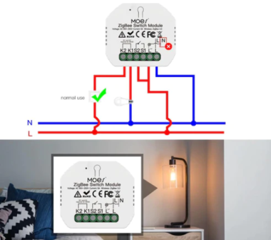 Mô-đun ZM-104-L-MS-2PCS công tắc đèn thông minh Moes