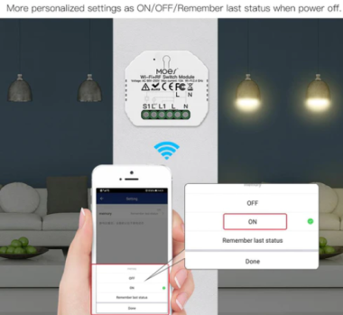 Mô-đun WM-104C-MS công tắc đèn thông minh WiFi của Moes