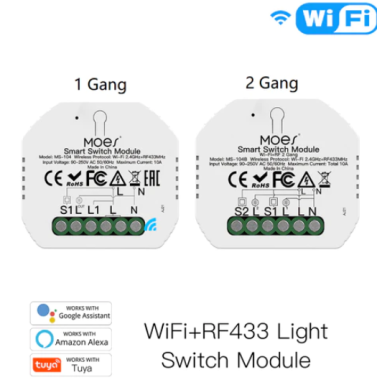 Mô-đun WM-104C-MS công tắc đèn thông minh WiFi của Moes