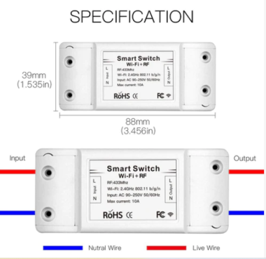 Mô-đun WRM-101-MS đèn thông minh WiFi RF DIY của Moes