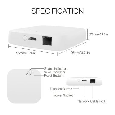 Trung tâm Hub LAN Multi Zigbee – Bluetooth Tuya