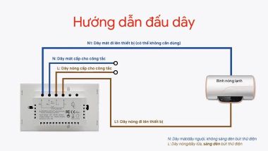 Công tắc thông minh Tuya Zigbee công suất cao viền nhôm cao cấp Vuông