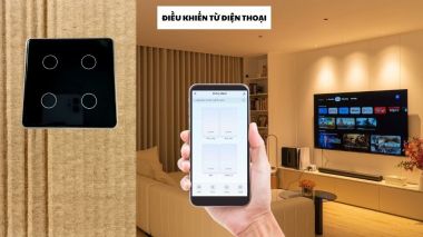 Công tắc thông minh Tuya Zigbee mặt kính cảm ứng Mặt Vuông