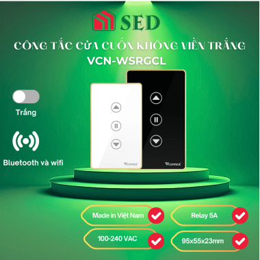 Công tắc cửa cuốn viền nhôm VCN-WSRGCL Vconnex