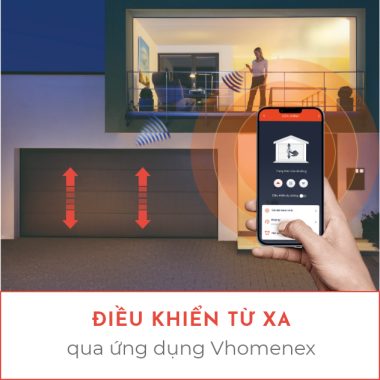 Công tắc cửa cuốn không viền trắng VCN-WSRGC Vconnex