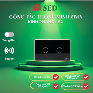 Công tắc thông minh Zivix E2 mặt phẳng series (US)