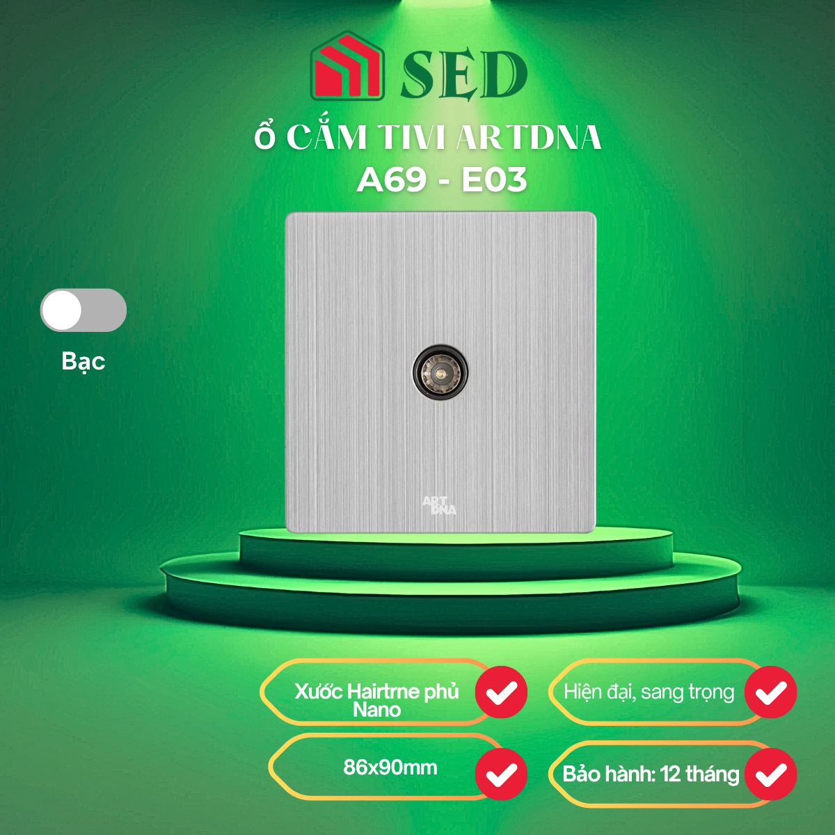 Ổ cắm tivi ARTDNA - A69 - E03