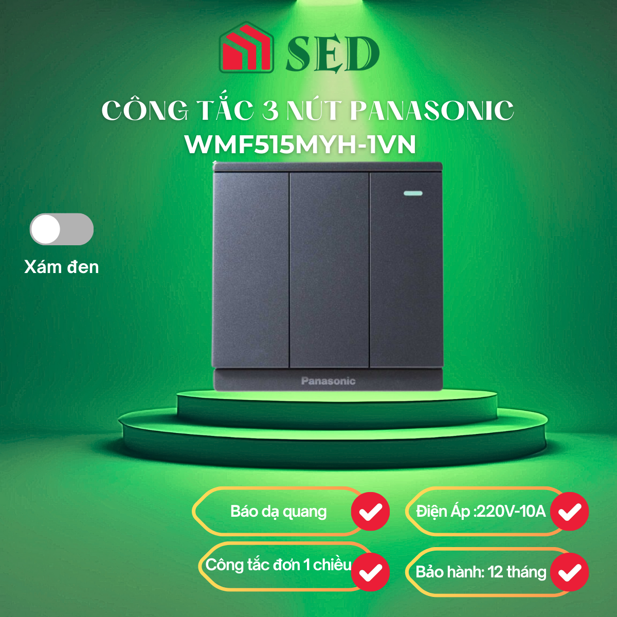 Công Tắc 3 Panasonic Moderva WMF515MYH-1VN