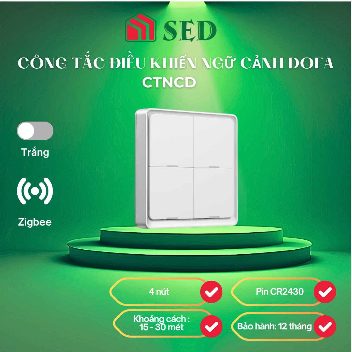 Công tắc điều khiển ngữ cảnh DOFA Smart CTNCD thông minh