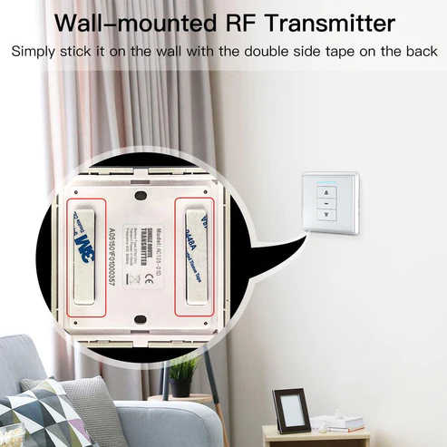 Remote AC125-01D moes bộ phát từ xa RF433 động cơ rèm