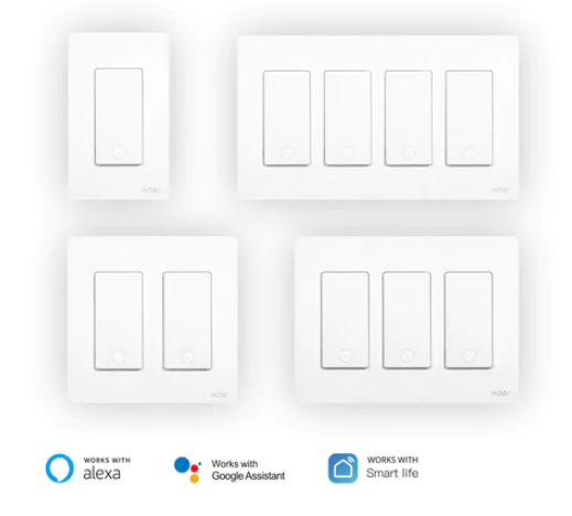 Công tắc WS-SR-US2P-T-WH-MS WIFI thông minh MOES Star Ring