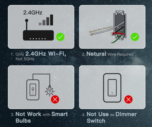 Công tắc WS-SR-US2P-T-WH-MS WIFI thông minh MOES Star Ring