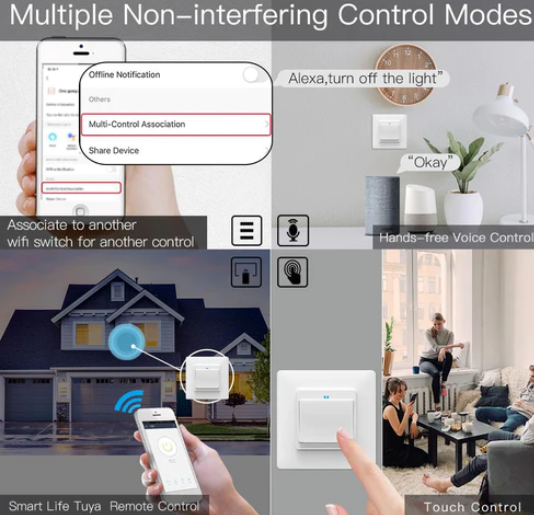 Công tắc WS-Y-EU1-WH-MS đèn thông minh WiFi 2 chiều