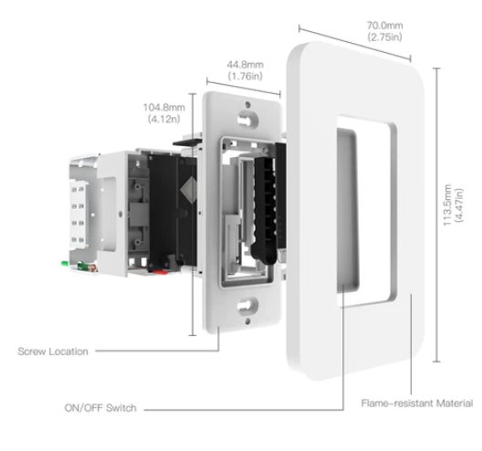 Công tắc đèn WS-SY-US-WH-MS-2PCS thông minh WiFi