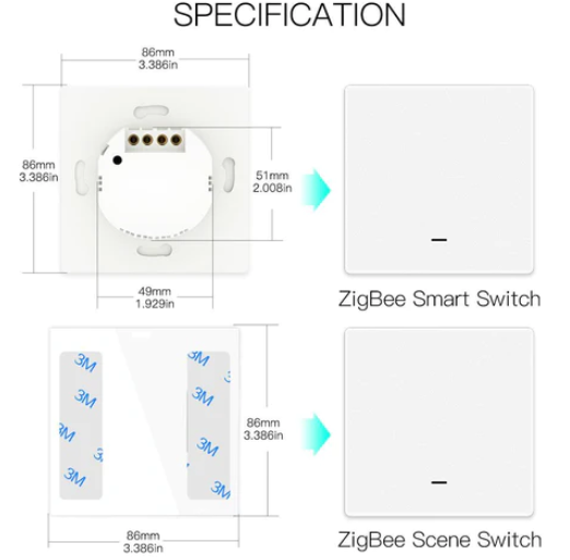 Công tắc WS-SY-US-L110-WH-MS thông minh Zingbee