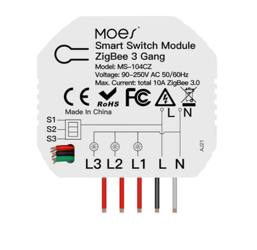Mô Đun ZM-104C-MS Công Tắc Đèn Thông Minh Của Moes