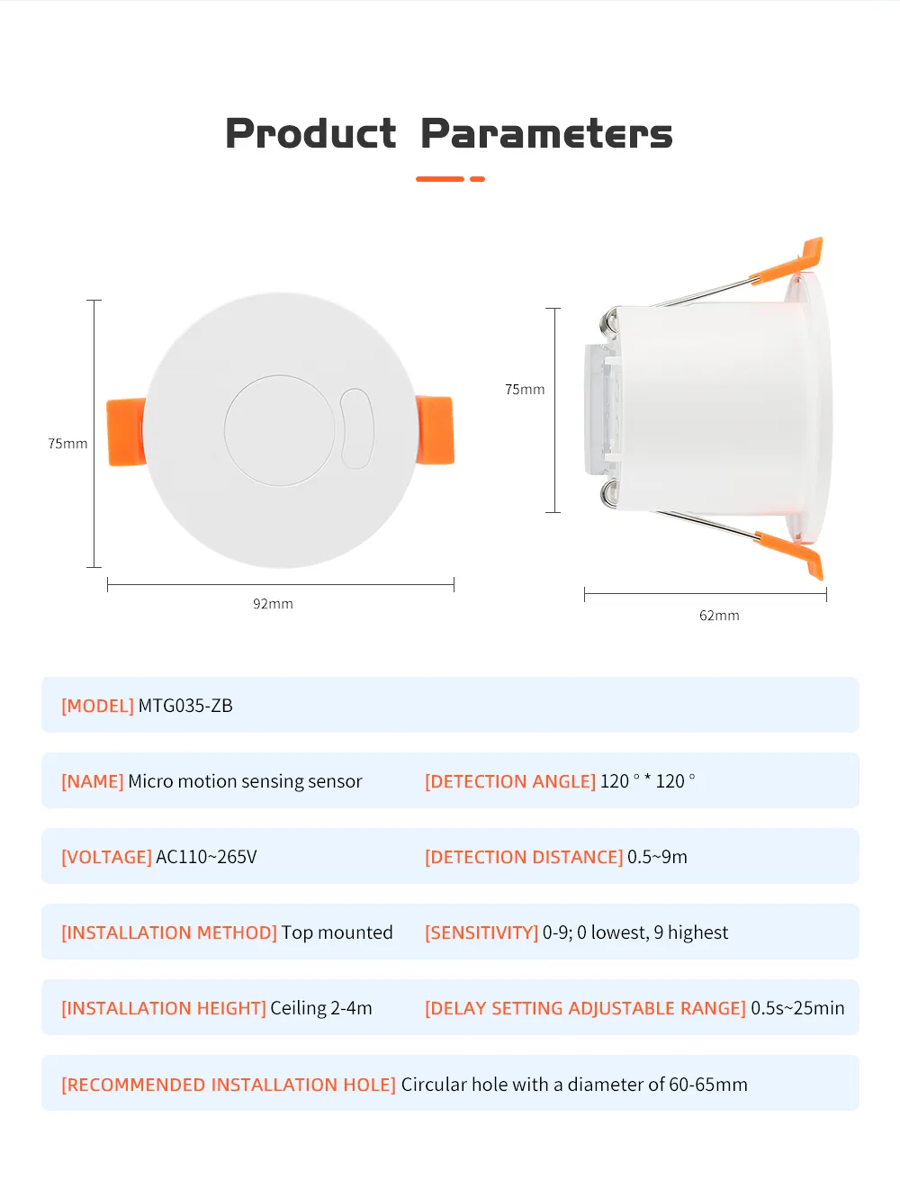 Cảm biến hiện diện Tuya Human Presence Zigbee Tuya âm trần mới nhất