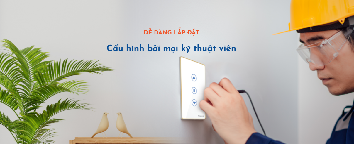 Công tắc cửa cuốn viền nhôm 