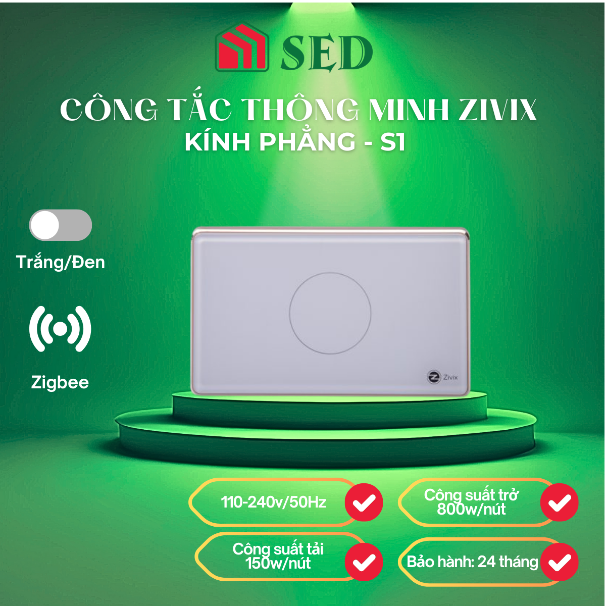 Công tắc thông minh Zivix E1 series (US)